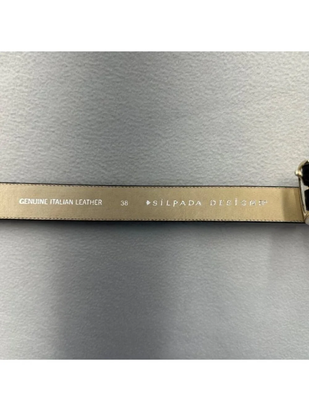 Silpada Designs Embossed Italian Leather Belt Size 38 Silver Tone Buckle Golf